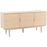 Sagene med 3 Dörrar Sideboard Vitpigmenterad