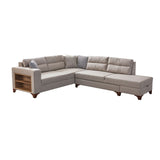 Porto (230 x 90 x 150 cm) Hörnsoffa-bäddsoffa Creme, Vänster