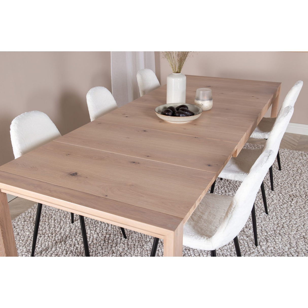 Slider, Polar Rektangulär matgrupp Svart, vit, Vitlaserad, 170 x 95