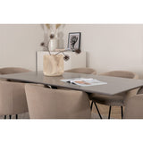 Piazza, Berit Rektangulär matgrupp Beige, Svart, Svart, mörkgrå, 180 x 90