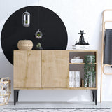 Doha (120 x 80 x 40 cm) Sapphire Oak Black Konsolbord