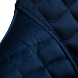 Vetro Stol Midnight Blue Velvet, Oak