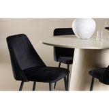 Lanzo, Night Rund matgrupp Svart, Vitputsad, 4st