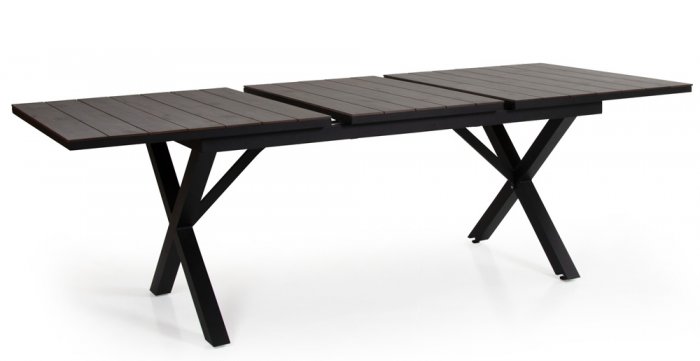 Hillmond Bord 100x166-226 cm Svart/Grå Laminat