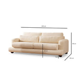 Faro (230 x 105 x 90 cm) Beige 3-sitssoffa