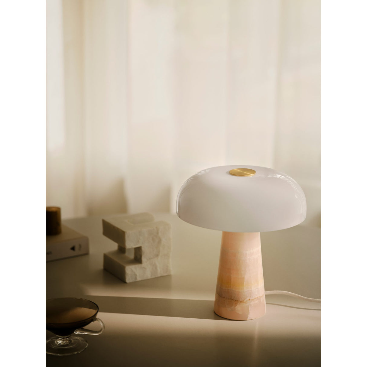 Glossy Bordslampa Rosa