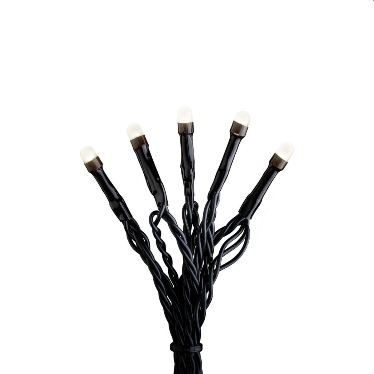 LED Frostad topp svart kabel Ljusslinga Ute 40 Lampor (6.24m), Varmvit