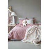 2-Dels Set Washed Påslakanset Enkelsäng Ny Rosa
