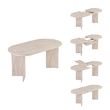 Amadeus Utdragbart matbord Travertine