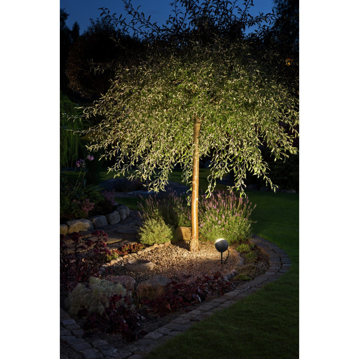 Lecce Mark Svart HP-LED Spotlight Ute