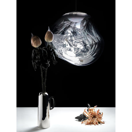 Melt Mini Rund Pendelsystem LED Silver