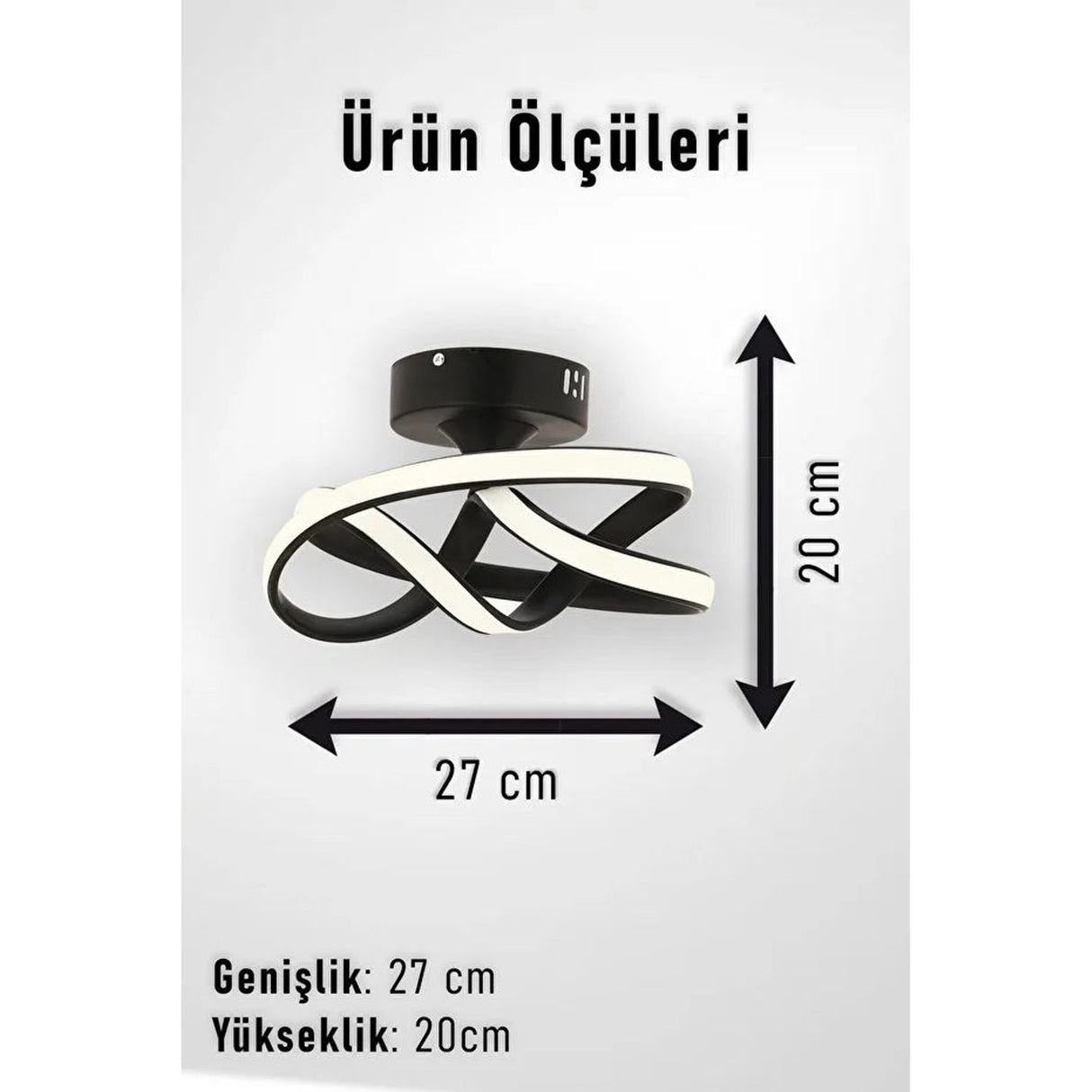 Verona (H 20 cm) Svart Ljuskrona