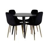 Plaza, Polar Rund matgrupp Svart,Guld, Svart, ⌀100