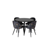 Plaza, Sammet Rund matgrupp Svart, Svart, 4st