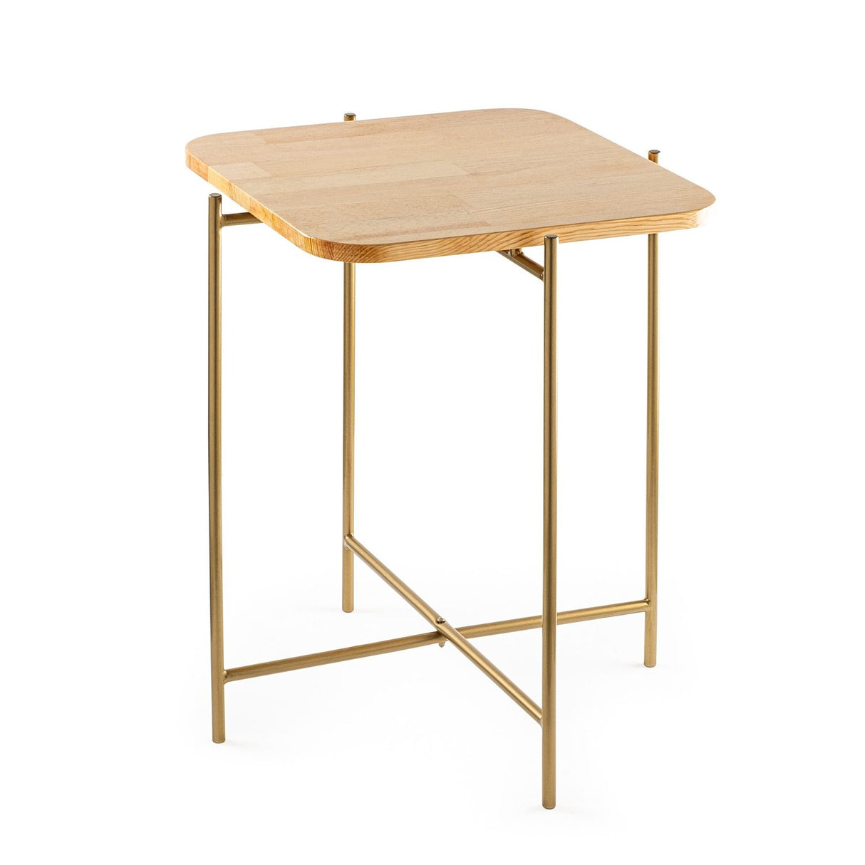 Bamako V (46 x 56 x 46 cm) Soffbord Guld Natur