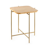 Bamako V (46 x 56 x 46 cm) Soffbord Guld Natur