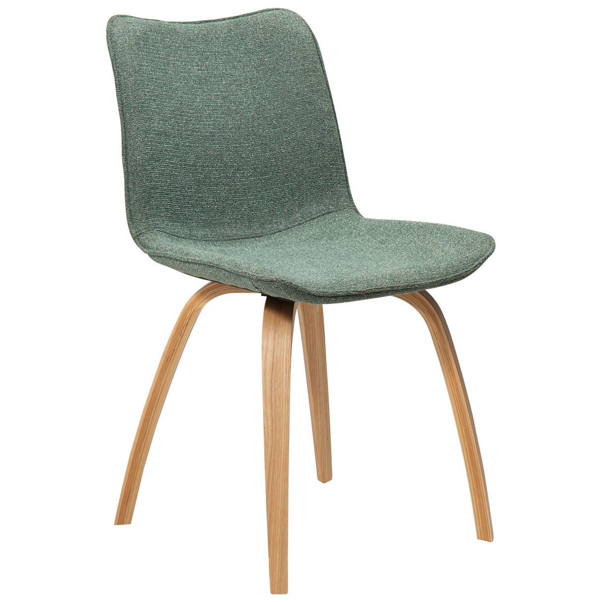 Glee Stol Pebble Green Bouclé, Oak