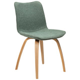 Glee Stol Pebble Green Bouclé, Oak