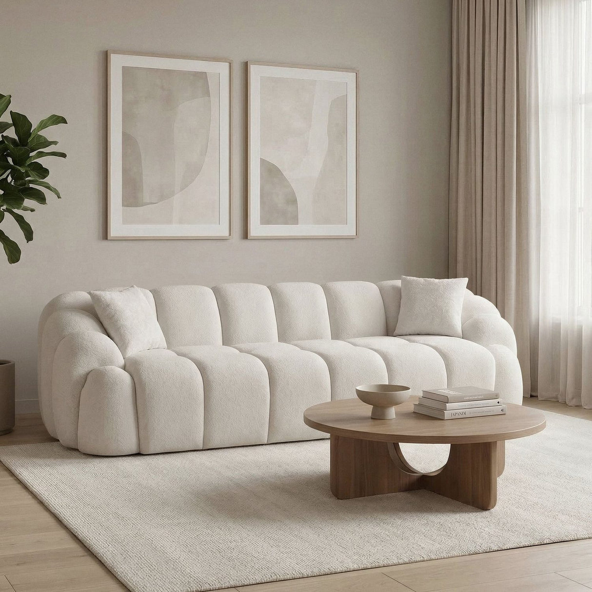 Octavio (268 x 70 x 80 cm) 4-sits soffa Vit