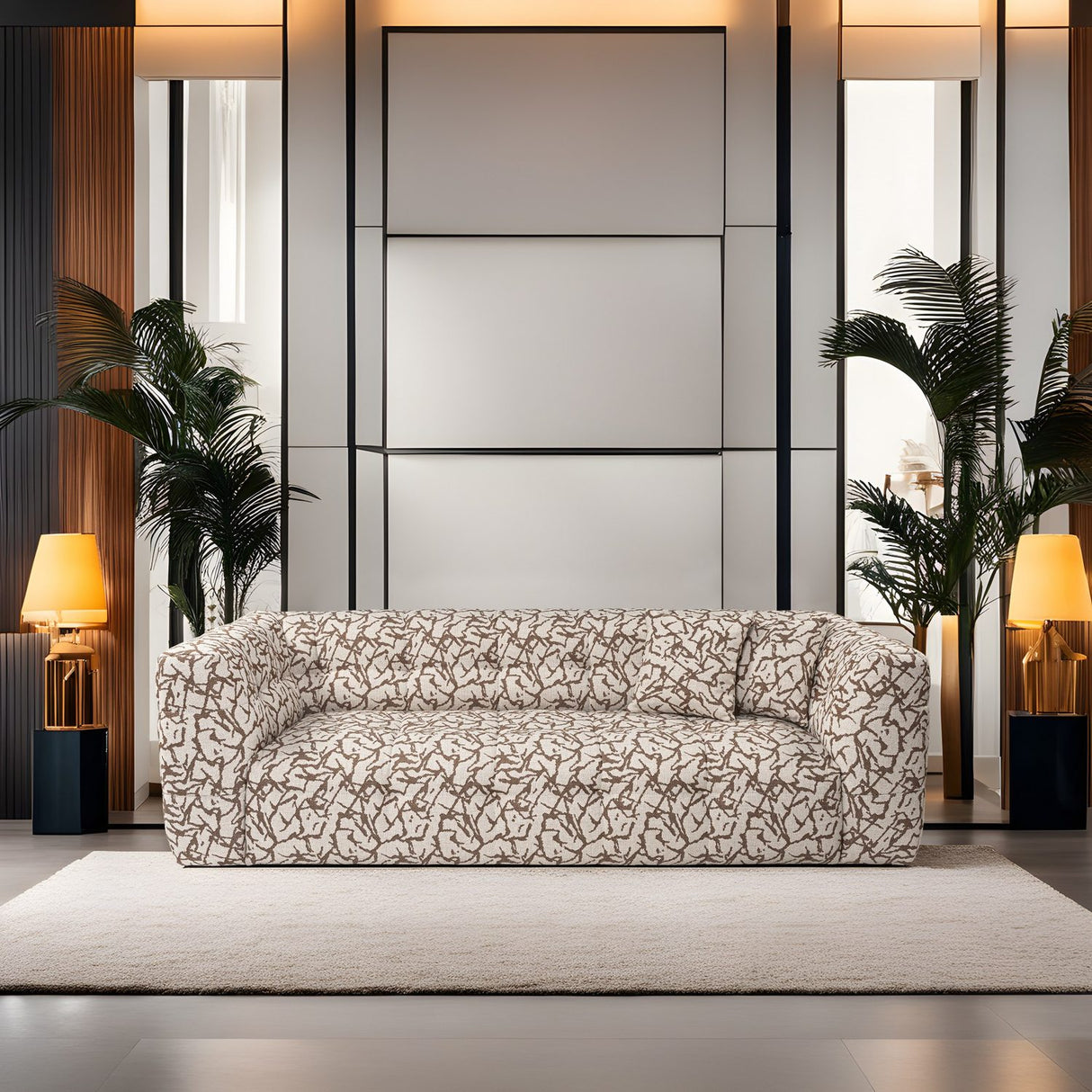 Bamako (235 x 100 x 72 cm) 3-sitssoffa Tan