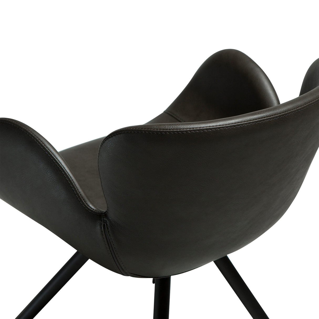 Gaia Stol Vintage Grey Art.Leather, Black