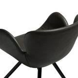 Gaia Stol Vintage Grey Art.Leather, Black