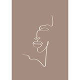 Siluett Poster Brun, 30 x 21