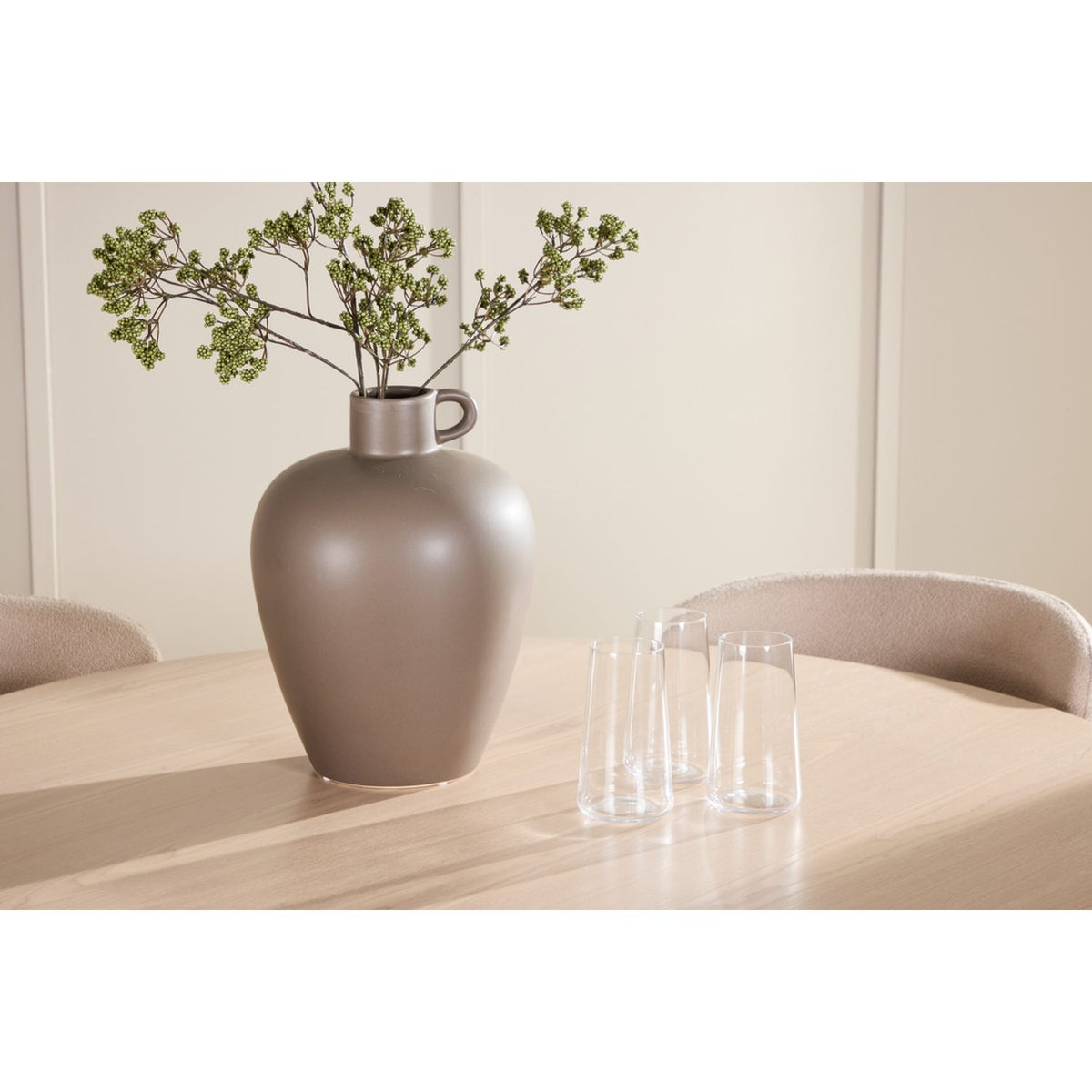 Flora, Astoria Runt matgrupp Beige, Vitlasyr, ⌀120
