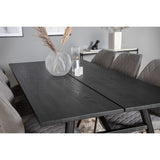 Sleek, Gemma Rektangulär matgrupp Svart,Grå, Svart, 195 x 95