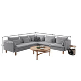 Flexy L (194 x 95 x 154 cm) Hörnsoffa Grå