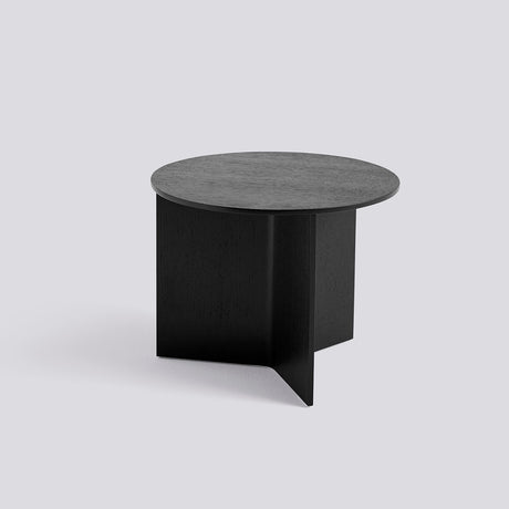 Slit runt Ø45 × H35,5 cm Sidobord Black – ekfaner med vattenbaserad lack