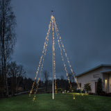 Flaggstång LED 5x100 Moulded Ljusslinga Ute Amber