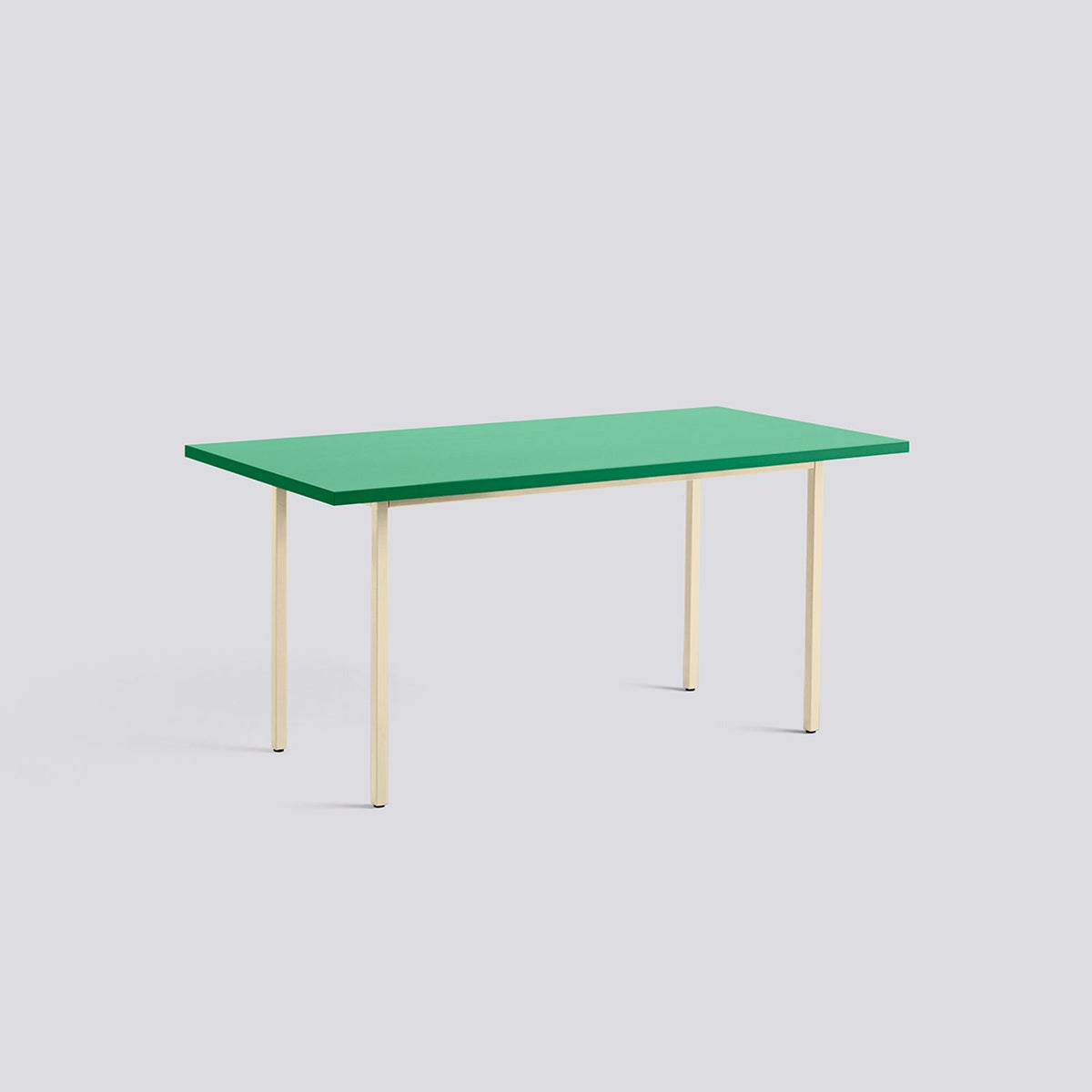 Two-Colour L160 × B82 × H74 cm Matbord Green mint, Ivory – pulverlackerat stål