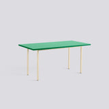 Two-Colour L160 × B82 × H74 cm Matbord Green mint, Ivory – pulverlackerat stål