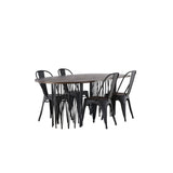Stone, Tempe Ovalt matgrupp Svart, Svart,mocka, 220 x 100
