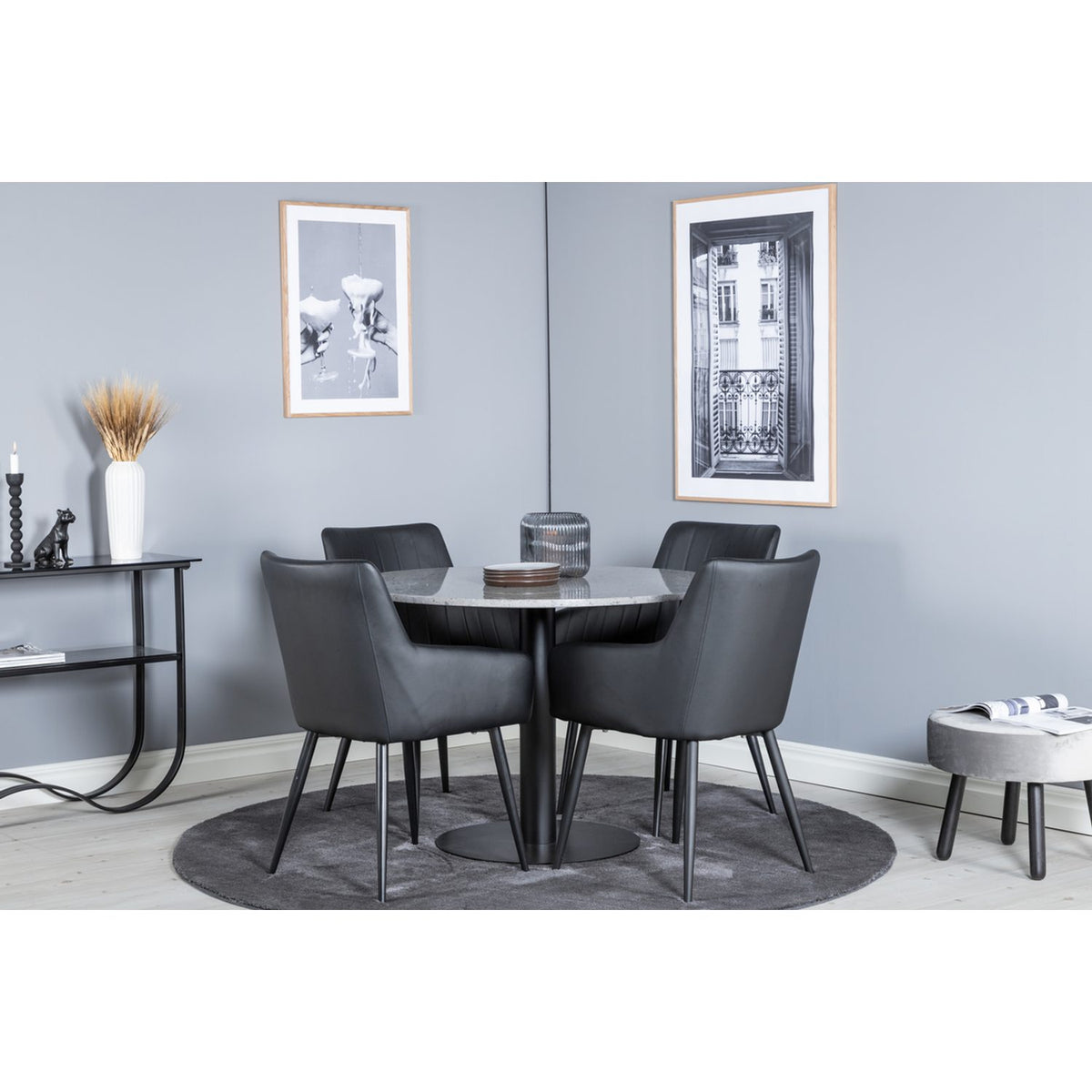 Razzia, Comfort Rund matgrupp Svart, Svart,Grå, ⌀106