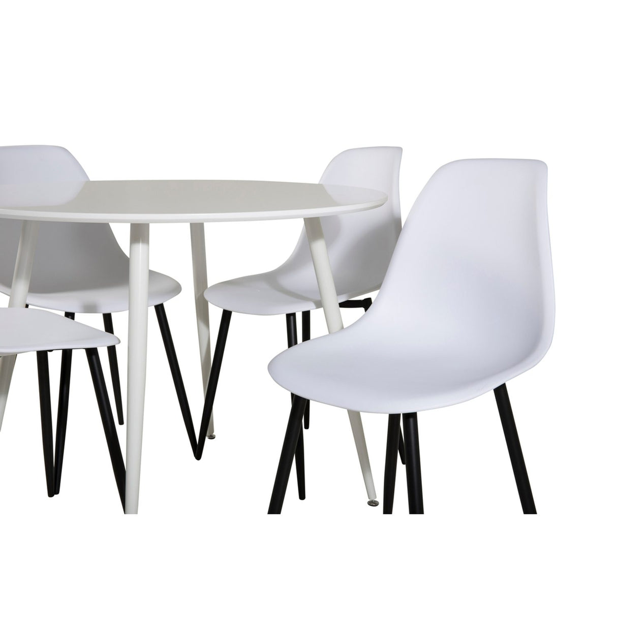 Plaza, Polar Rund matgrupp Svart,Vitt, Vit, ⌀100