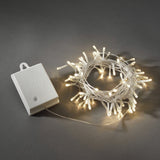 LED Skymningssensor och timer 6/9h Ljusslinga Ute Varmvit/Transparent Kabel, 80 Lampor (7.9m)