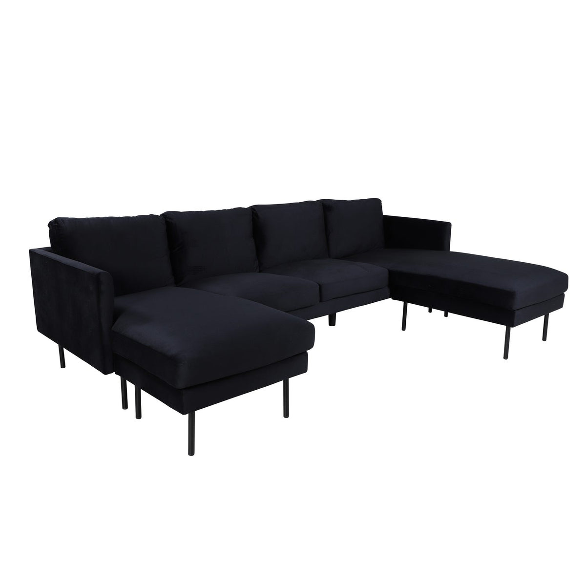 Zoom Schäslongsoffa Svart
