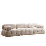 Quito 3-sits (288 x 95 x 75 cm) Bouclette 3-sitssoffa Creme