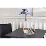 Tempe, Lily Rektangulär matgrupp Svart,Silver, Svart, 80 x 80