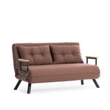 Apia 2-sits (25 x 134 x 121 cm) 2-sits bäddsoffa Ljusbrun
