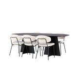 Bootcut, Chico Oval matgrupp Vit, Svart, 230 x 115
