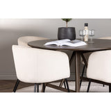 Kaseidon, Berit Rund matgrupp Beige, svart, Mörkbrun, ⌀100