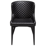 Vetro Stol Vintage Black Art.Leather, Black Oak