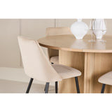 Strada, Night Oval matgrupp Beige, Vitputsad, 4st
