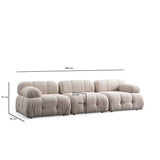 Colombo 3 (290-160 x 95 x 75 cm) Hörnsoffa Gräddvit