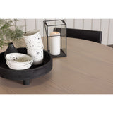 Olivia, Kenth Rund matgrupp Svart, Vitputsad, 4st