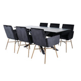 Piazza, Petra Rektangulär matgrupp Svart