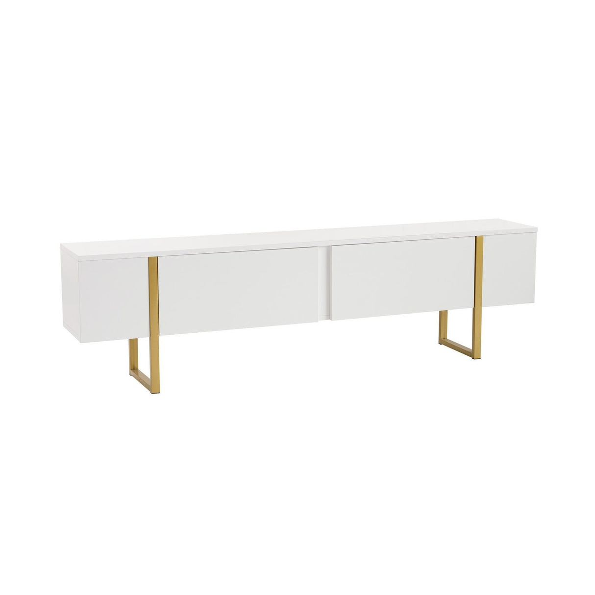 Ulaanbaatar (180 x 50 x 30 cm) TV-bänk Vitt guld